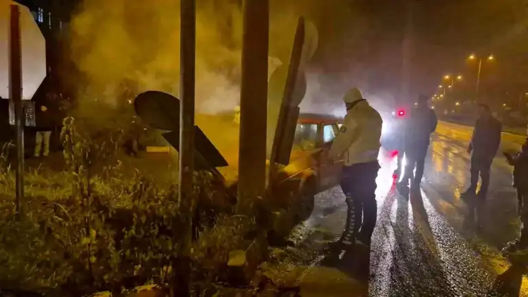 Alkollü Sürücü, Trafik Kazasına Karıştı!